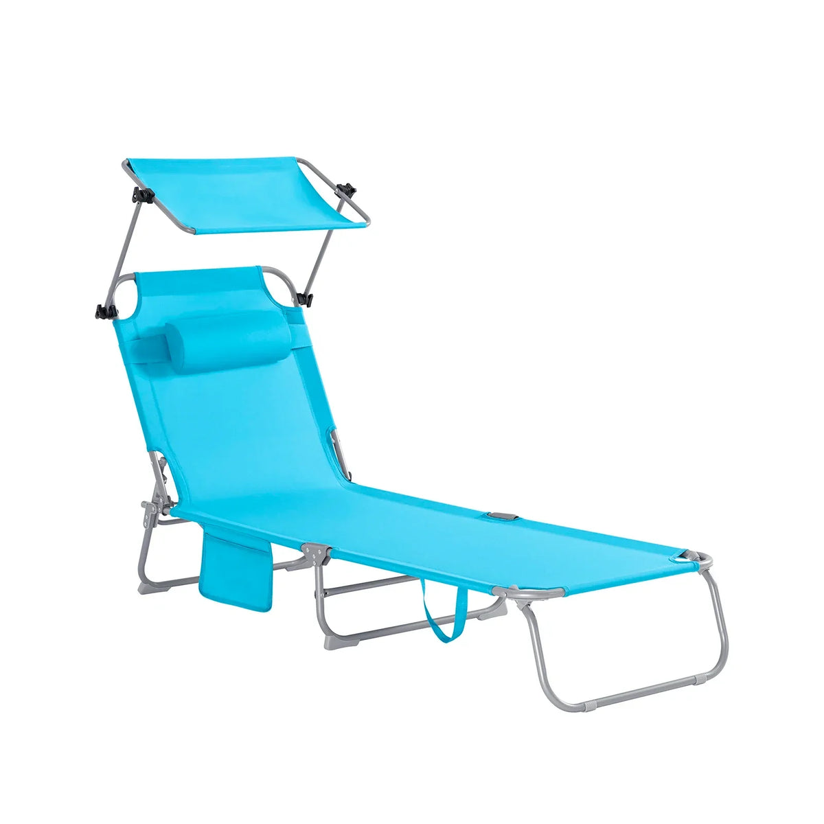 Thermabuild | Outdoor Garden Swing Lounger with Metal Frame and Side Storage Bag - Ergonomic Relaxing Rocking Chair for Courtyard, Beach, and Balcony