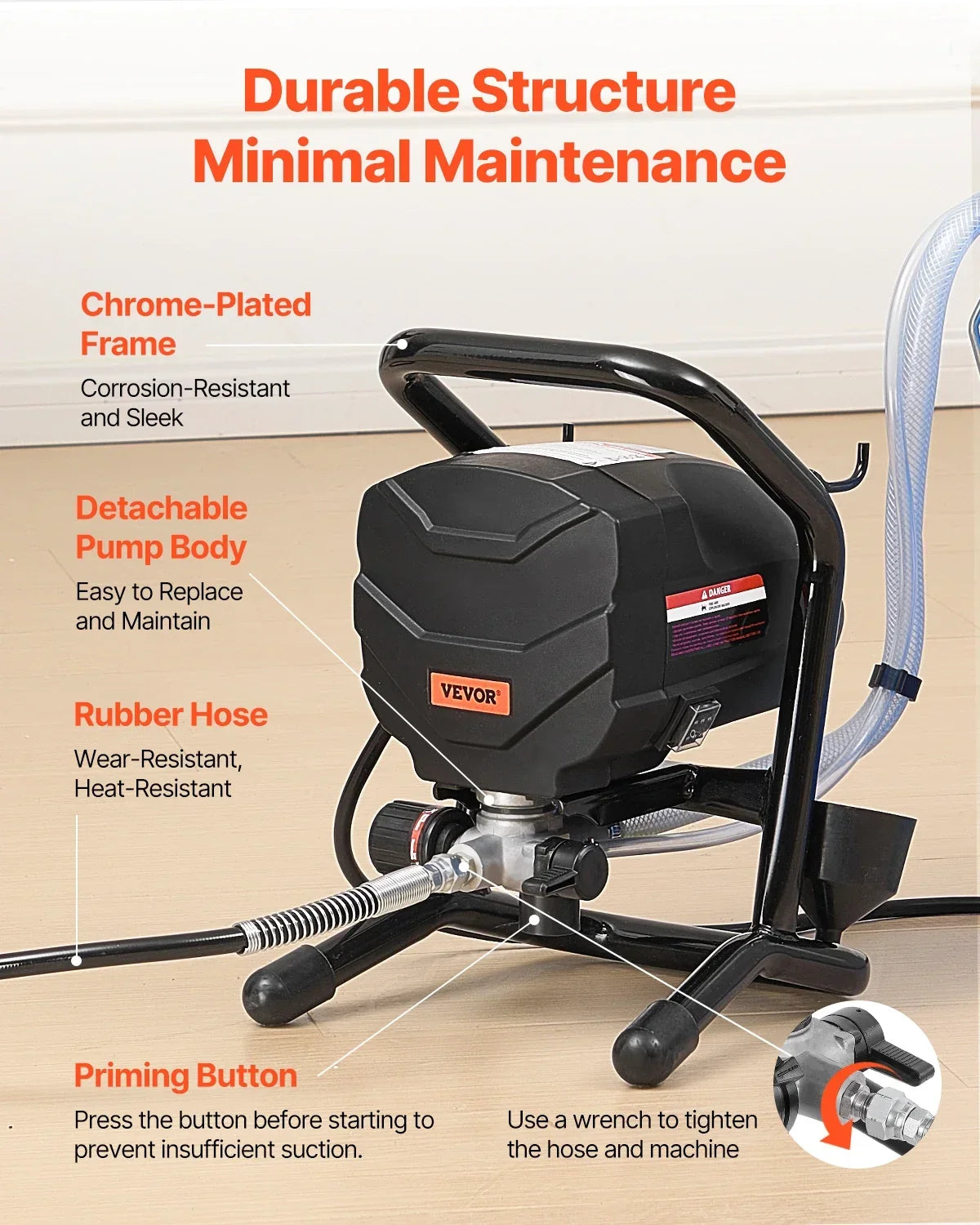 Thermabuild | Electric High Pressure Airless Paint Sprayer - 650W Professional Painting Machine with Extension Rod and 3000PSI Output for Home and Industrial Use