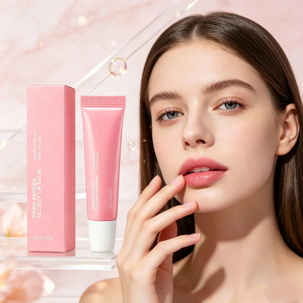 Thermabuild | PDRN Peptide Glossy Lip Balm 10g – Hydrating Pink-Tinted Lip Cream for Dry Lips
