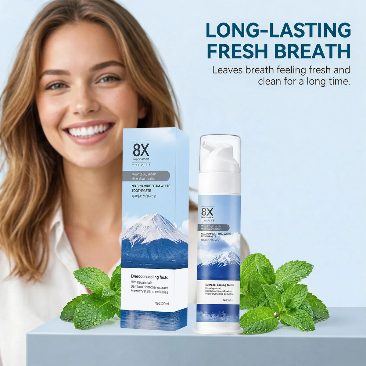 Thermabuild | Niacinamide Foam Toothpaste 100ml – Teeth Brightening Foam for Fresh Breath
