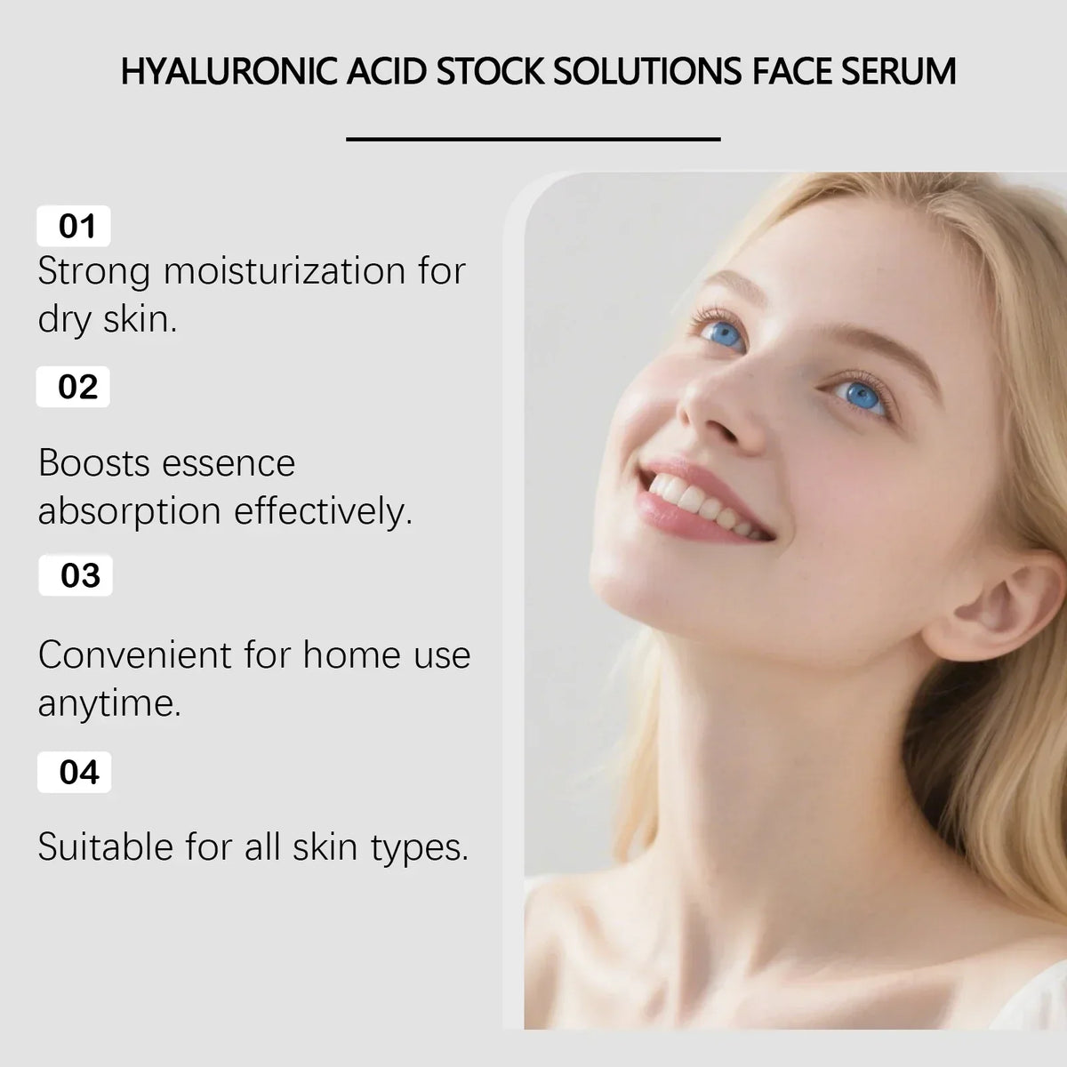 Thermabuild | Hyaluronic Acid Face Serum Set with Roller Applicator – 4 x 10ml Moisturizing Serum