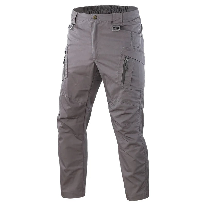 Thermabuild | Men's Tactical Cargo Pants with Multiple Pockets – Straight-Leg Outdoor Hiking Trousers