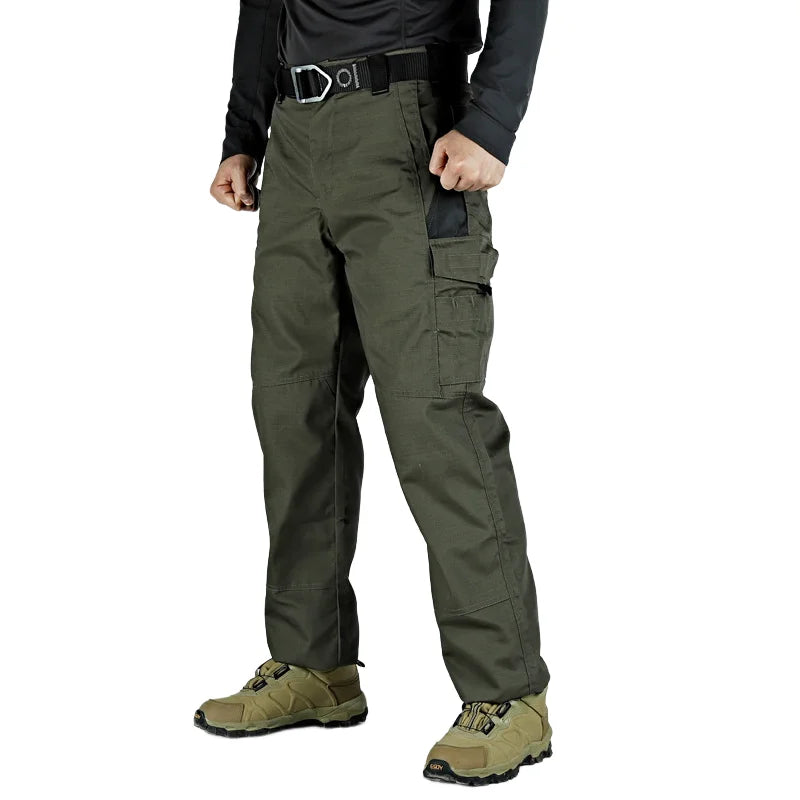 Thermabuild | Men's Tactical Cargo Pants with Multiple Pockets – Straight-Leg Outdoor Hiking Trousers