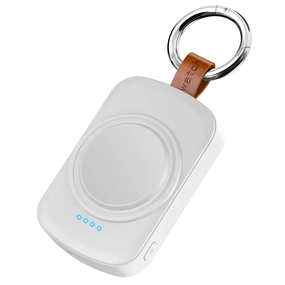 Thermabuild | Portable Magnetic Smartwatch Charger Keychain with 1800mAh Battery – Wireless Charging Dock