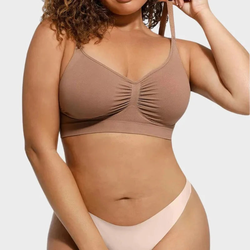 Thermabuild | Seamless Wireless Push-Up Bra for Women – Full Coverage Bralette with Adjustable Straps