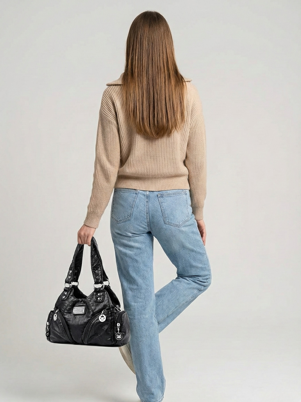Thermabuild | Small black handbag for school