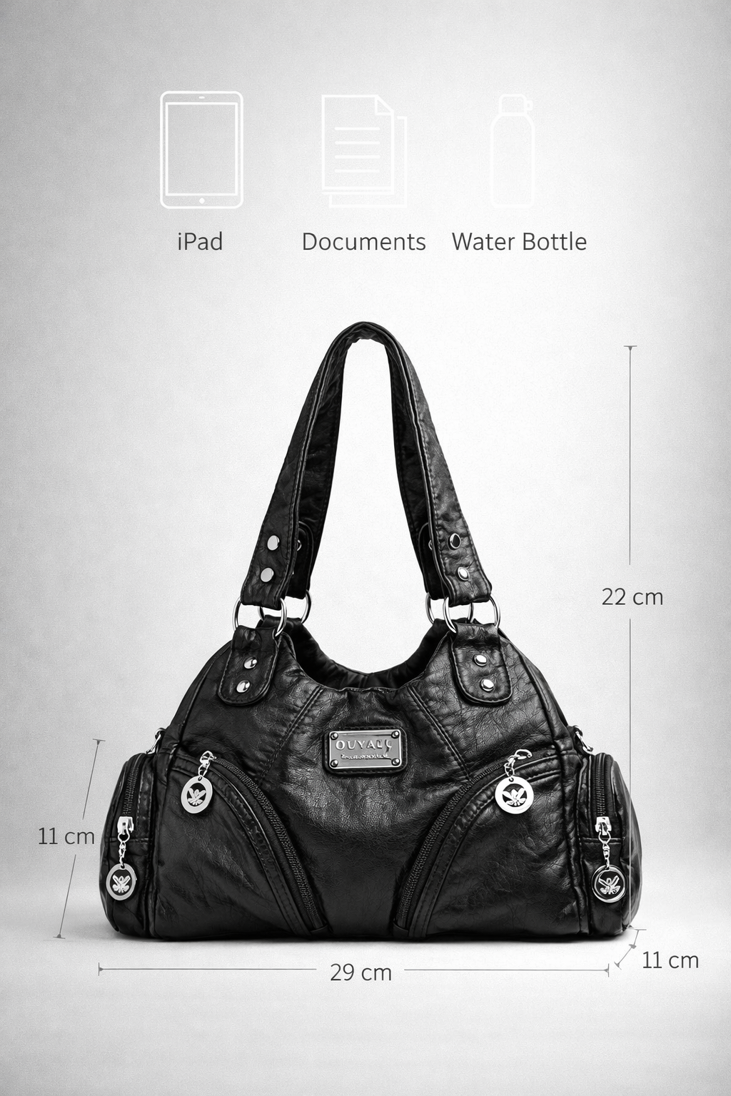 Thermabuild | Small black handbag for school