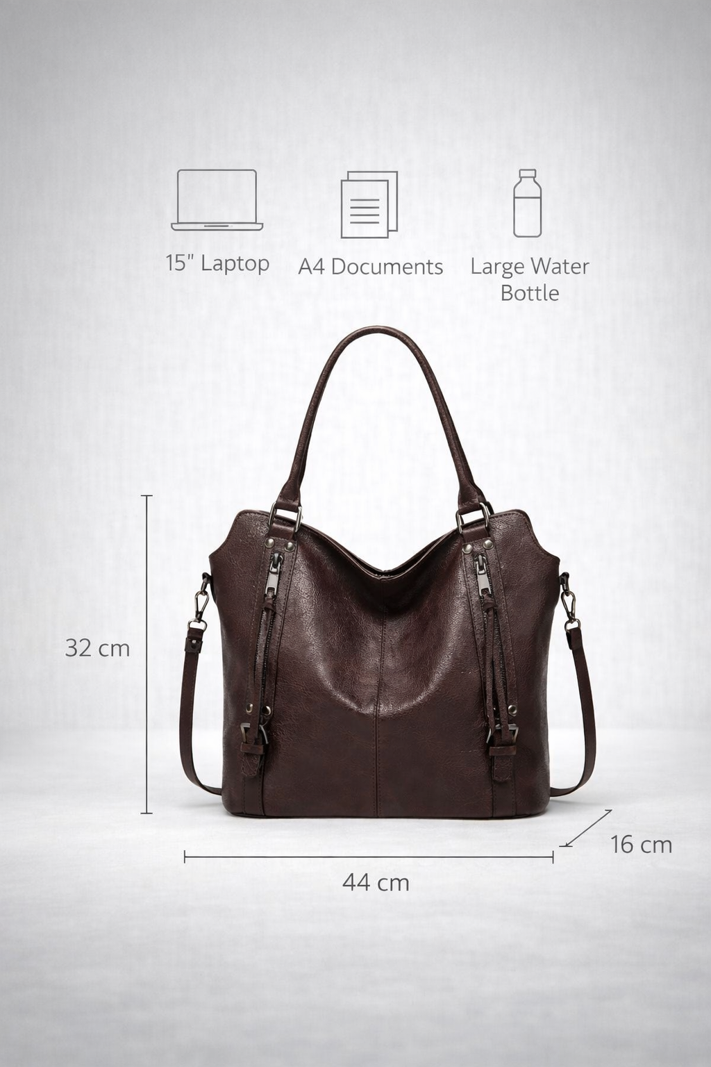 Thermabuild | Soft vegan leather shoulder bag for school