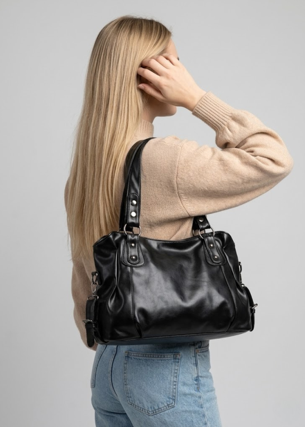 Thermabuild | Large black handbag for school