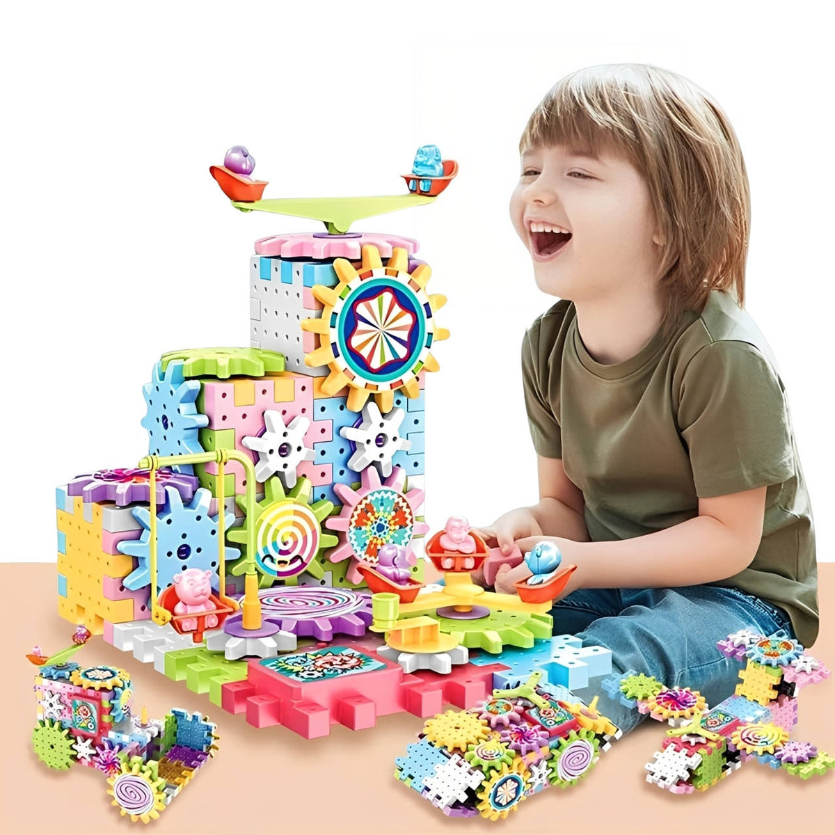 Thermabuild | 263 Pcs Kids Building Blocks Kit