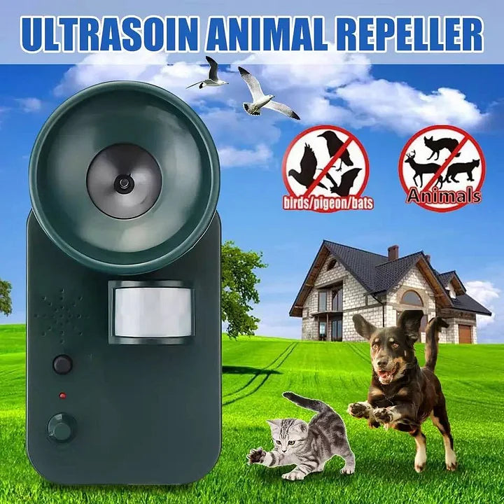 Thermabuild | 5000sqft 9v Dc Ultra Sonic Cordless Pest Animal Repeller Outdoor Safely Repel Various Animal