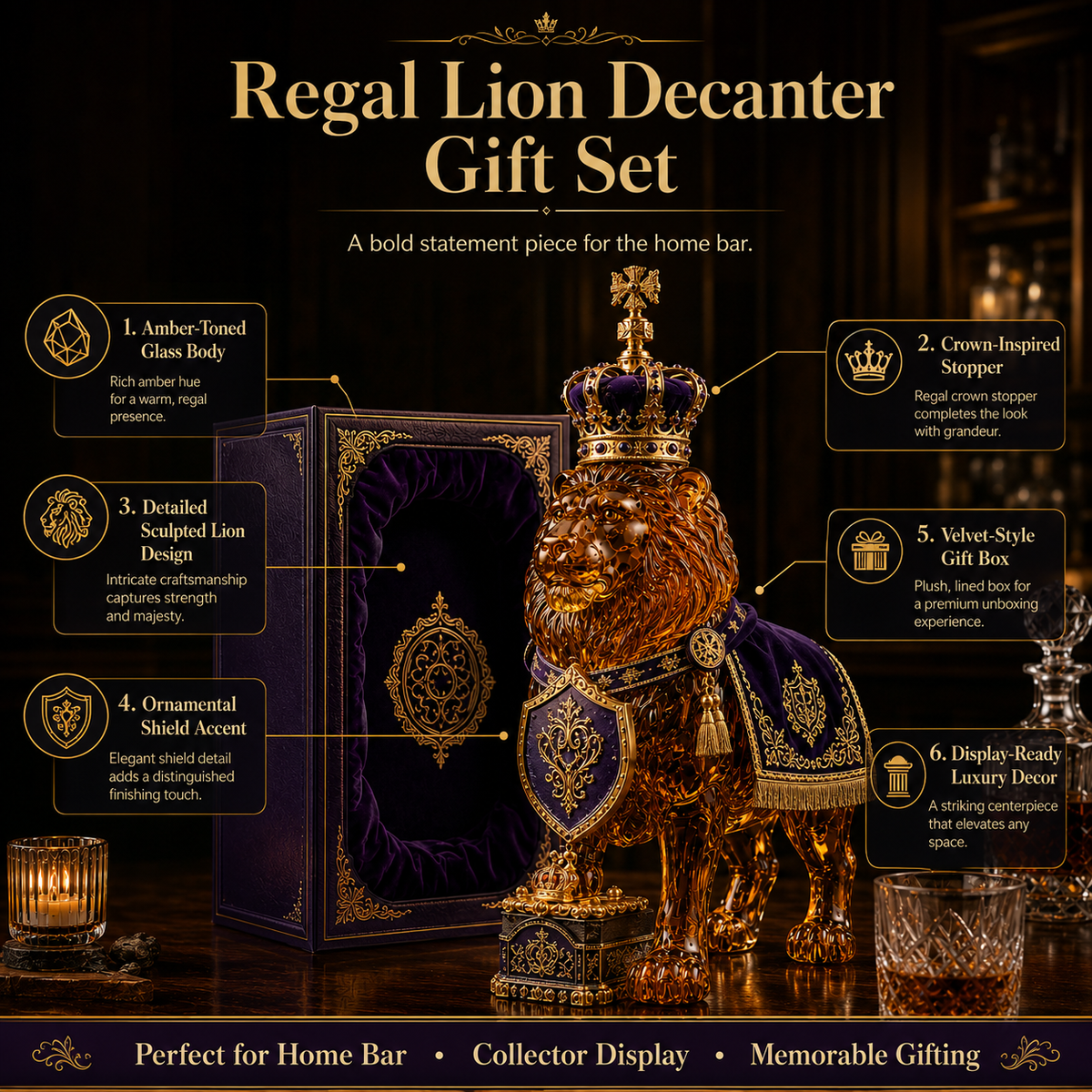 Thermabuild | Royal Lion Crown Whiskey Decanter