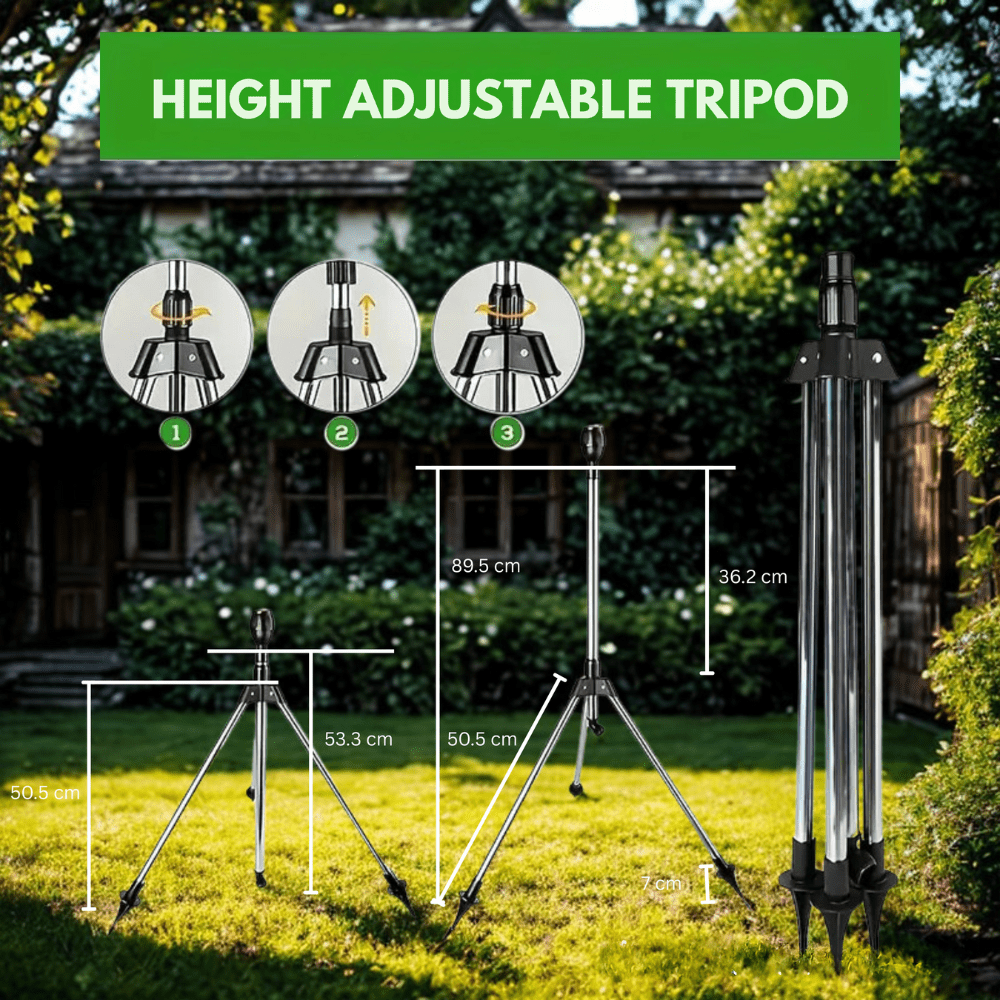 Thermabuild | Adjustable Rotating Irrigation Sprayer with 360° Coverage