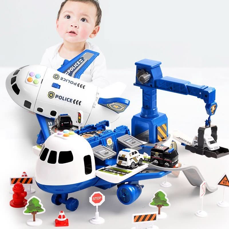 Thermabuild | ADVENTURE AIRPLANE & VEHICLE SET – Airplane Toy Set for Imaginative Kids