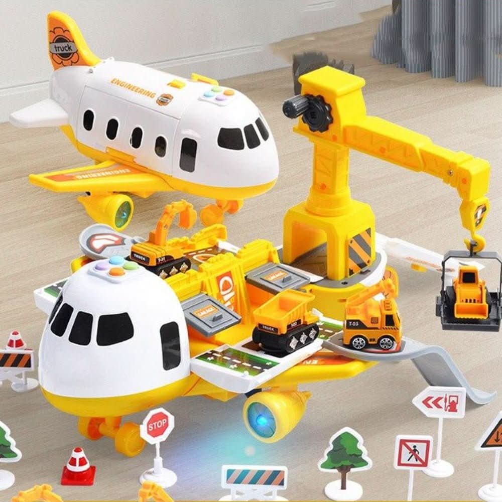 Thermabuild | ADVENTURE AIRPLANE & VEHICLE SET – Airplane Toy Set for Imaginative Kids