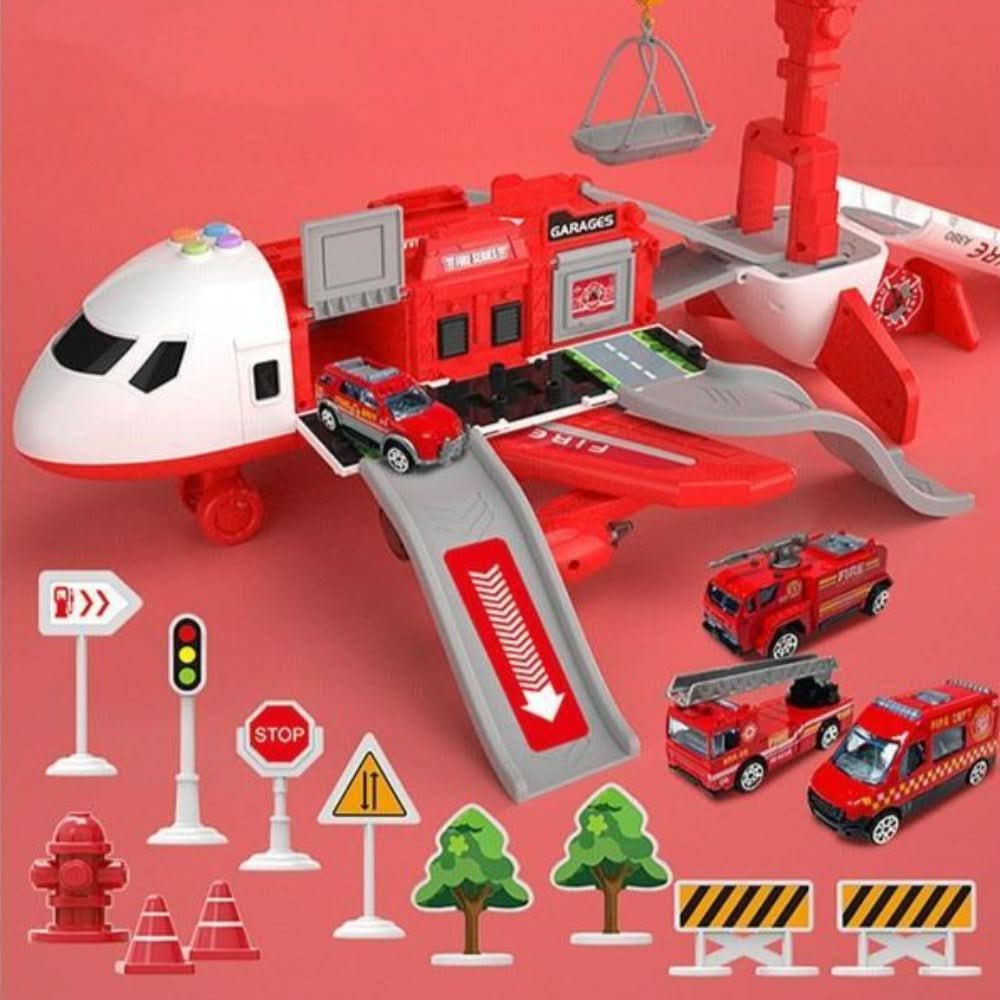 Thermabuild | ADVENTURE AIRPLANE & VEHICLE SET – Airplane Toy Set for Imaginative Kids