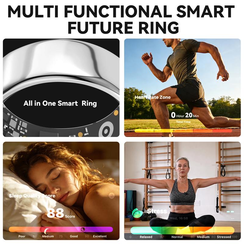 Thermabuild | Smart Ring Activity and Sleep Tracker with Heart Rate, Blood Oxygen and Temperature Monitoring