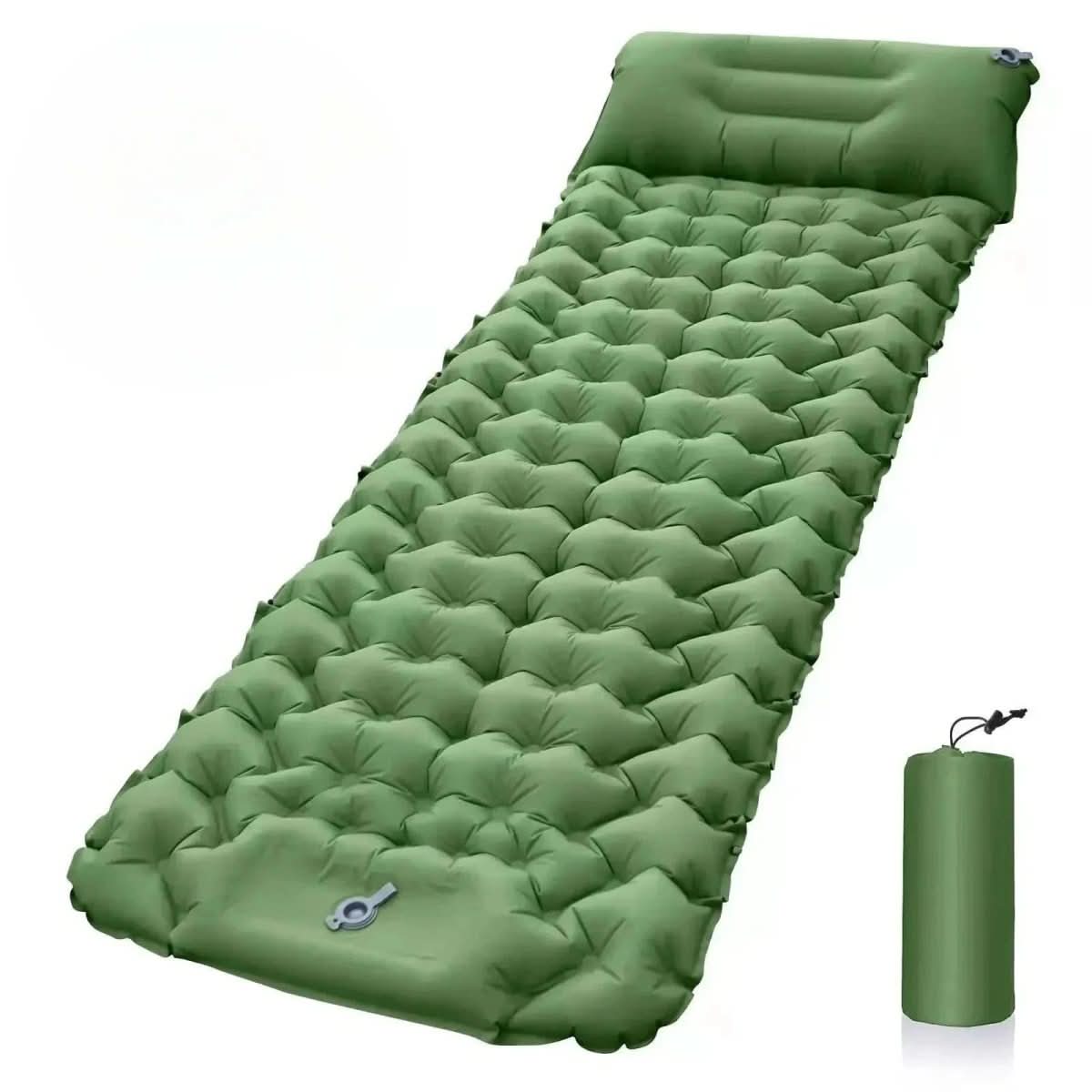 Thermabuild | Inflatable Camping Mattress with Foot Pump & Built-In Pillow