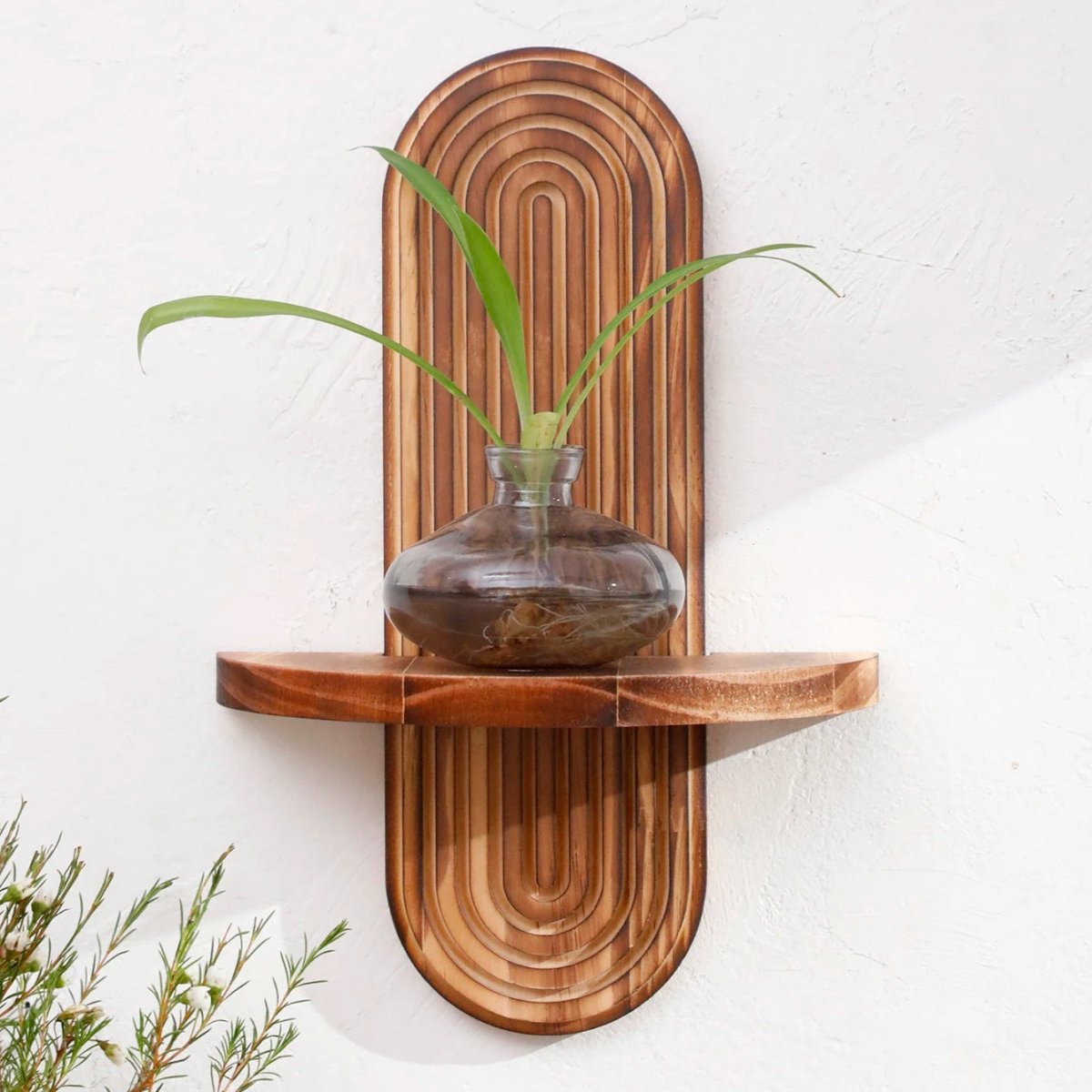 Thermabuild | Boho Geometric Wooden Floating Shelves for Stylish Wall Storage