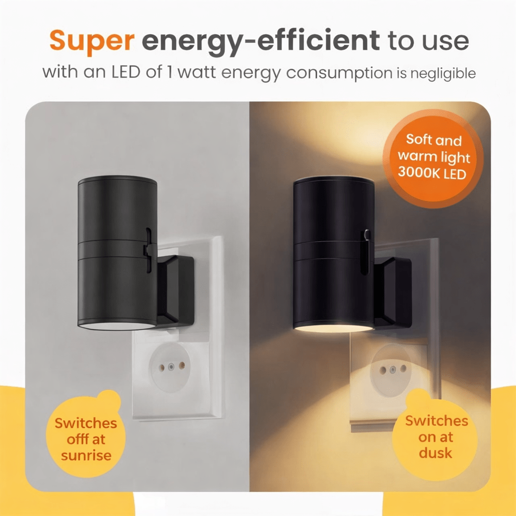 Thermabuild | Aurora LED Night Lamp – Intelligent Dimmable Light for Restful Nights