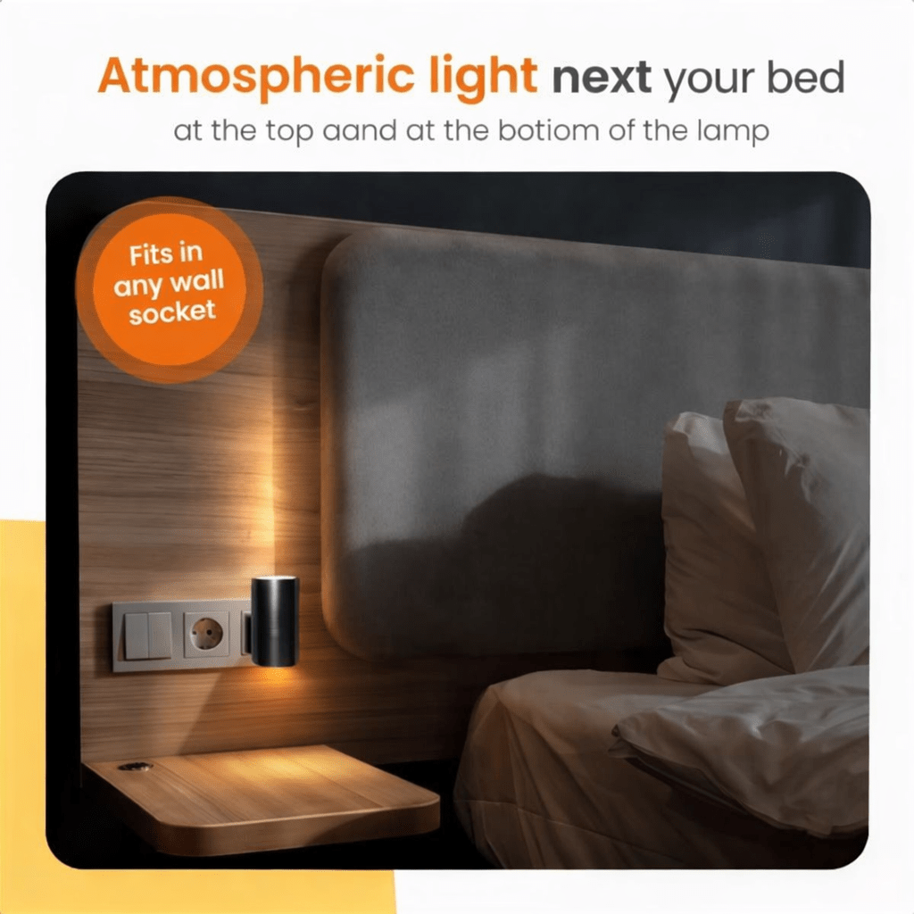 Thermabuild | Aurora LED Night Lamp – Intelligent Dimmable Light for Restful Nights