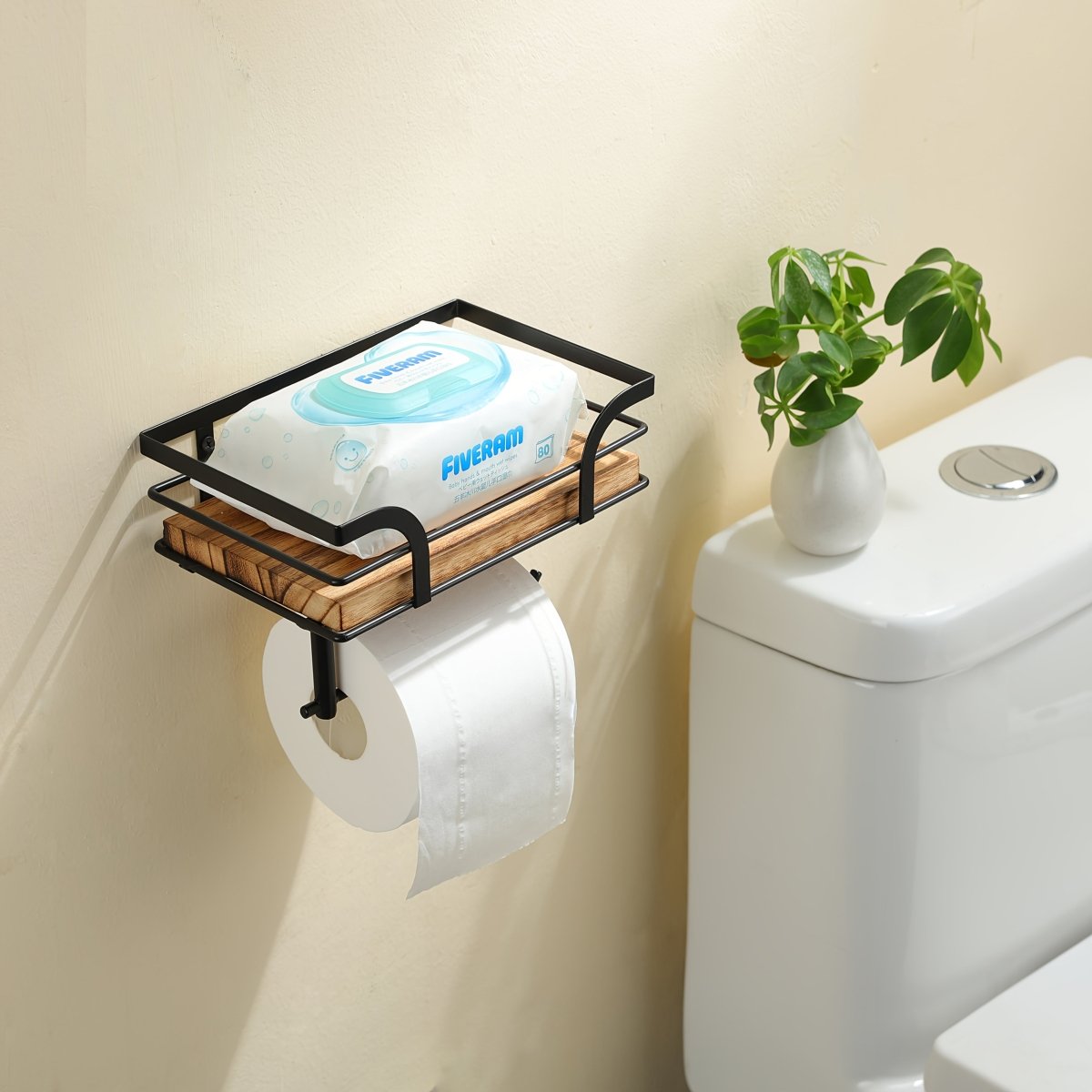 Thermabuild | Wrought Iron Decorative Wall Rack for Towels and Bath Accessories