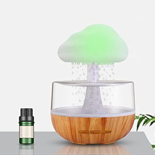 Thermabuild | 2-in-1 Desk Light Humidifier Rain Cloud Aromatherapy Essential Oil Zen Diffuser & Raining Cloud Night Light Mushroom Lamp