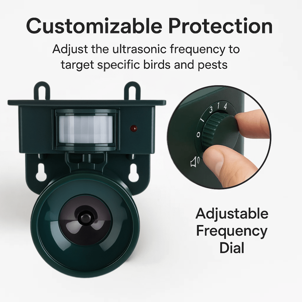 Thermabuild | Motion-Activated Bird Repeller for Quiet & Clean Outdoor Spaces