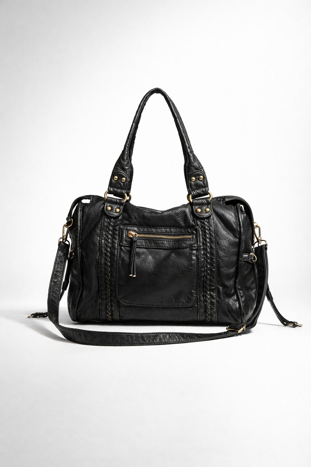 Thermabuild | black handbag for school with zipper pockets
