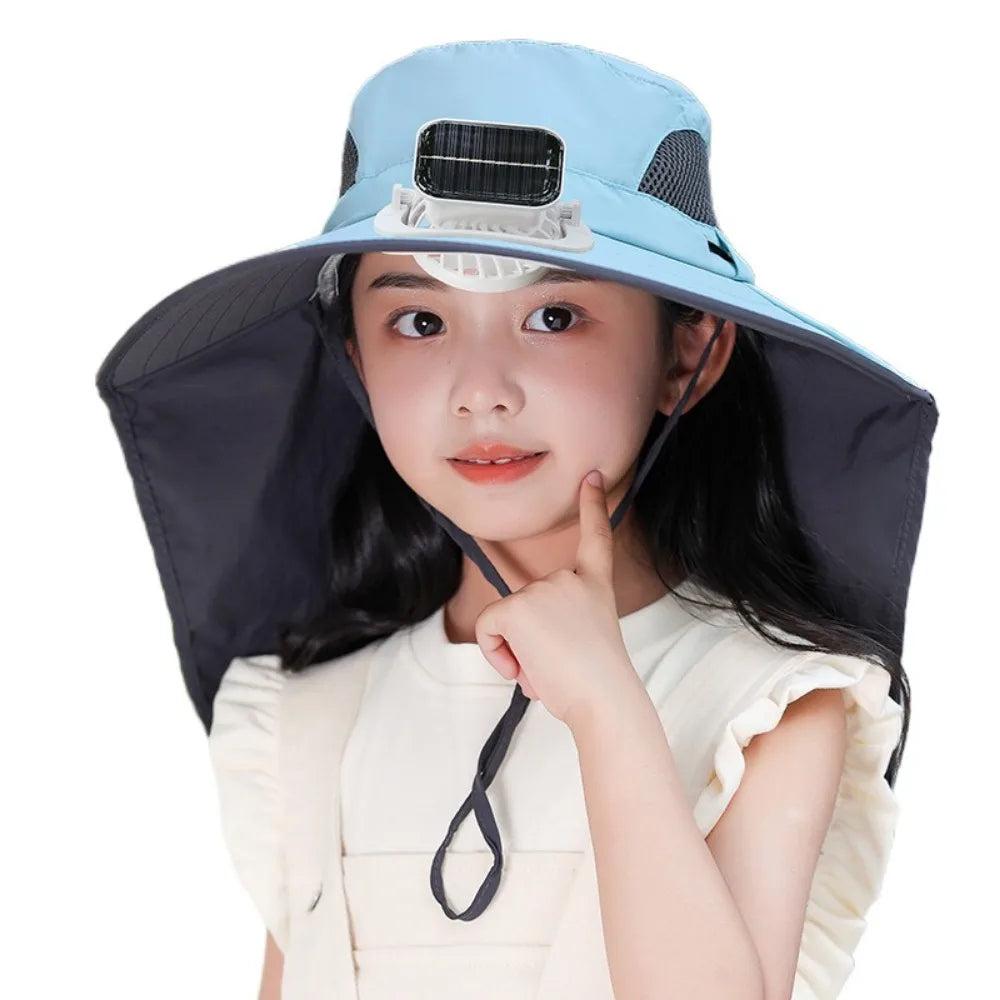 Thermabuild | Adjustable Kids Solar Fan Hat