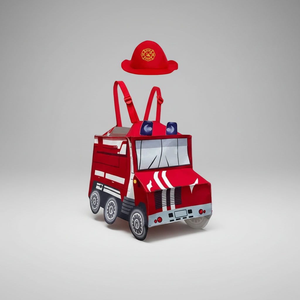 Thermabuild | Boys' Halloween Firefighter Costume and Outfit with Reflective Stripes Fire Chief Badge for Dress Up