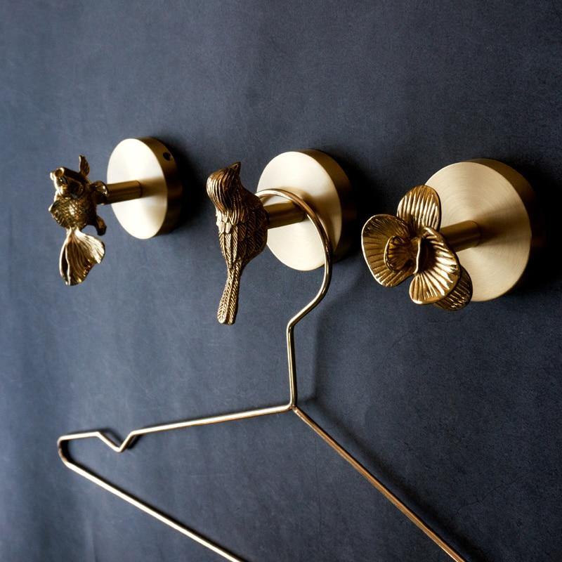 Thermabuild | Decorative Brass Animal Coat Rack with Gold Finish