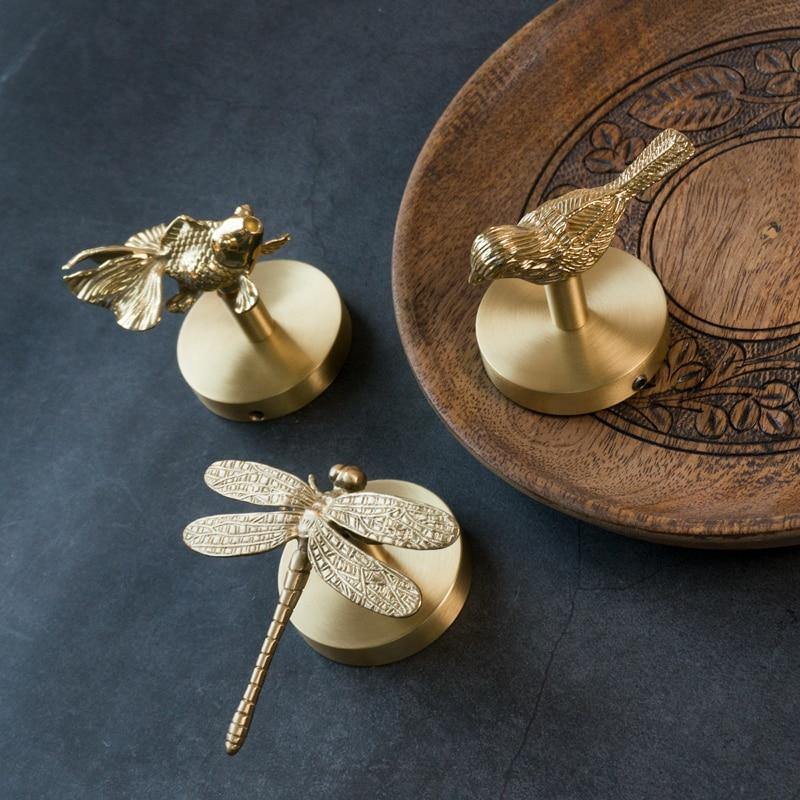 Thermabuild | Decorative Brass Animal Coat Rack with Gold Finish