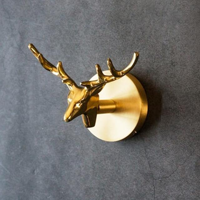 Thermabuild | Decorative Brass Animal Coat Rack with Gold Finish