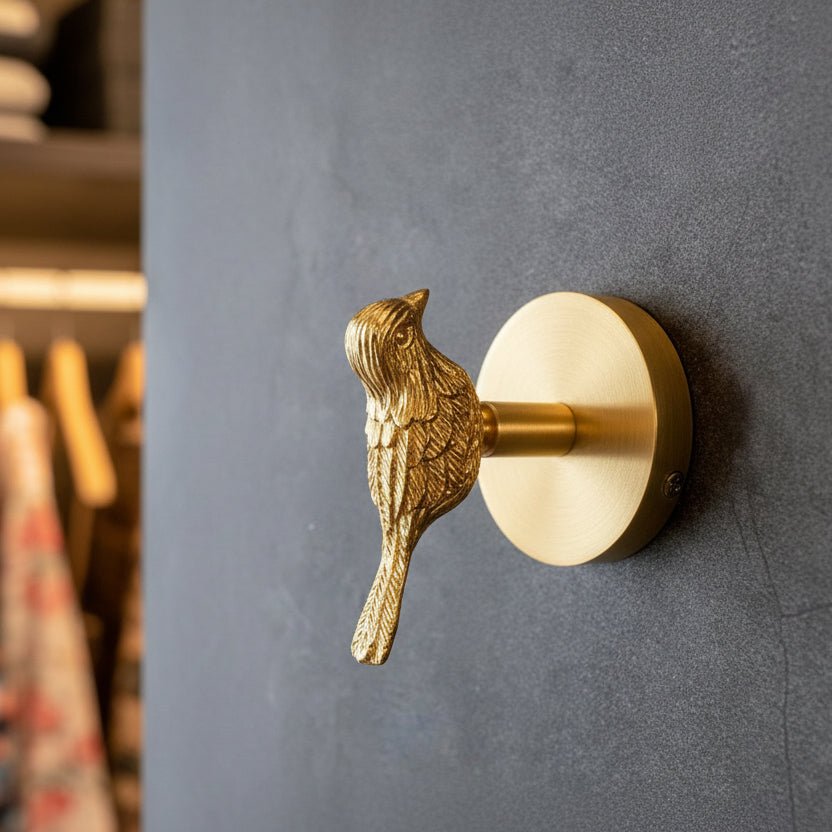 Thermabuild | Decorative Brass Animal Coat Rack with Gold Finish
