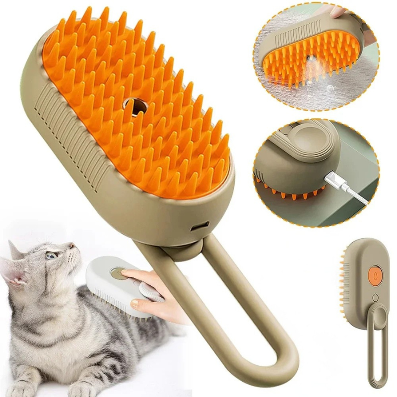 Thermabuild | 3-in-1 Pet Steam Grooming Brush