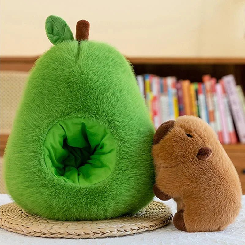 Thermabuild | 2-in-1 Plush Toy Baby Avocado Capybara Stuffed Animals for Kids