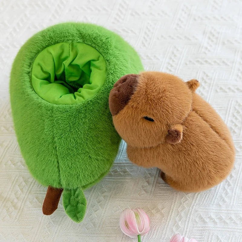 Thermabuild | 2-in-1 Plush Toy Baby Avocado Capybara Stuffed Animals for Kids
