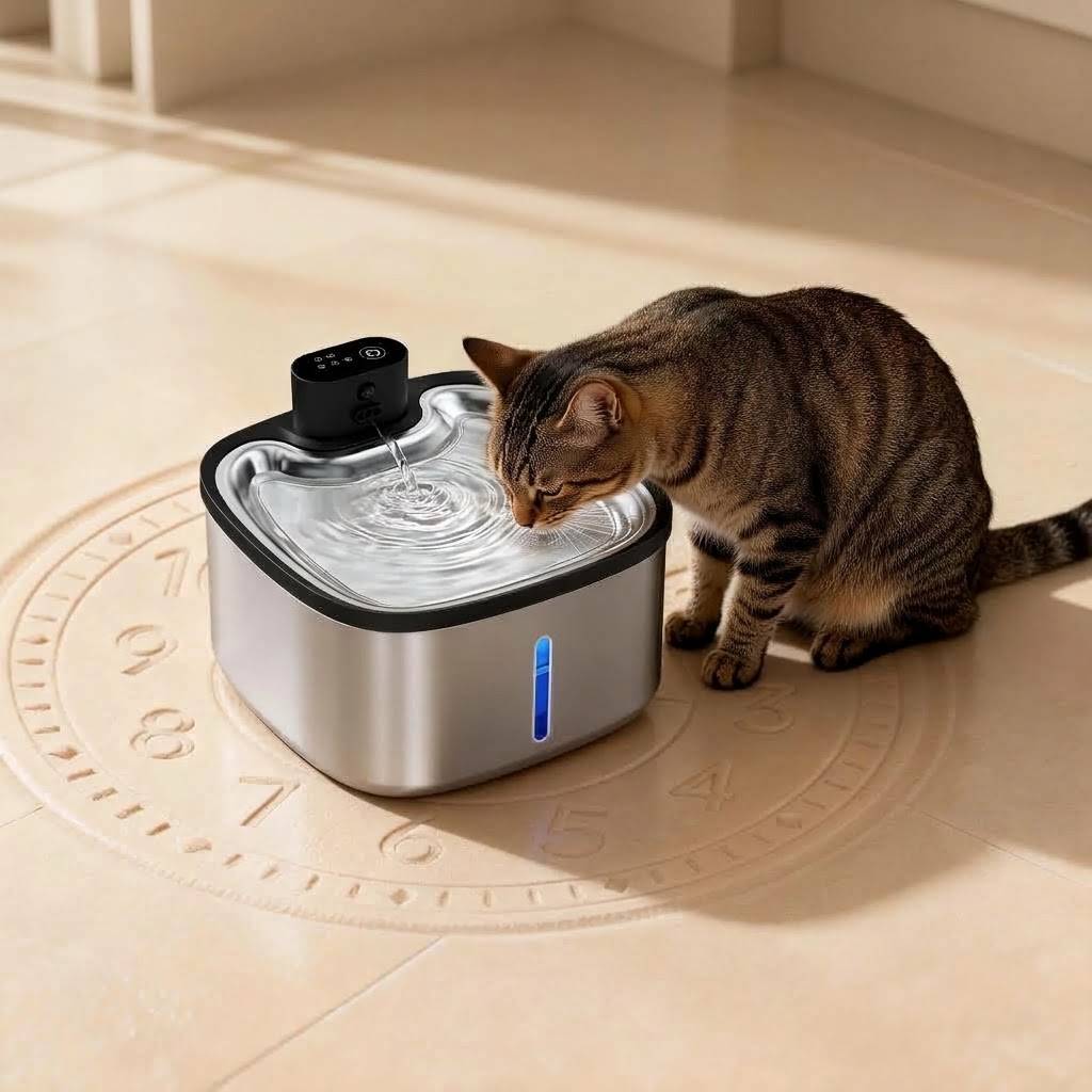 Thermabuild | Wireless Cat Water Fountain 3.5L with Motion Sensor, Filter and 4000mAh Battery