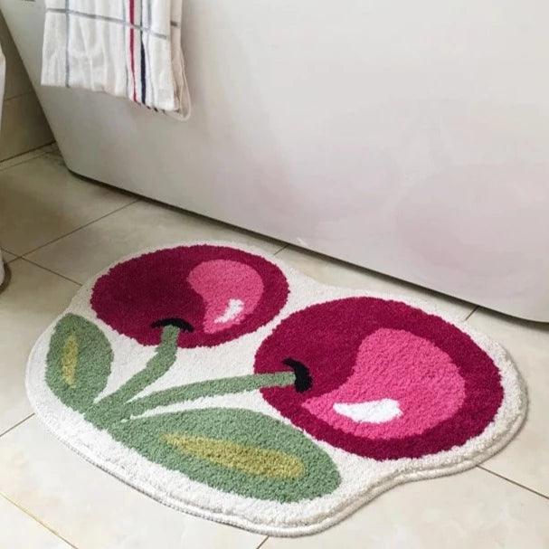Thermabuild | Soft Non-Slip Cherry Bath Mat with High Absorbency