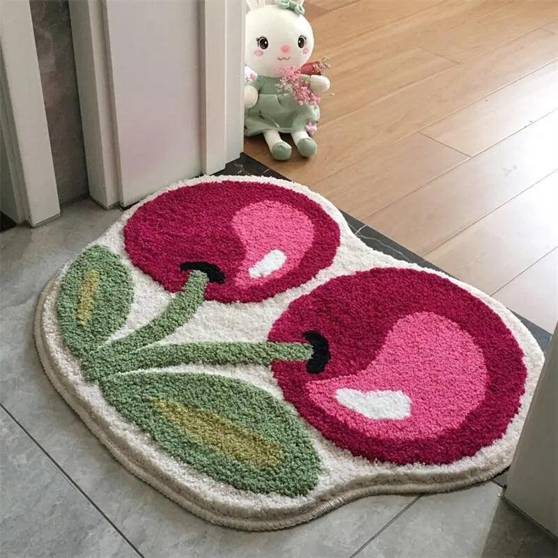 Thermabuild | Soft Non-Slip Cherry Bath Mat with High Absorbency
