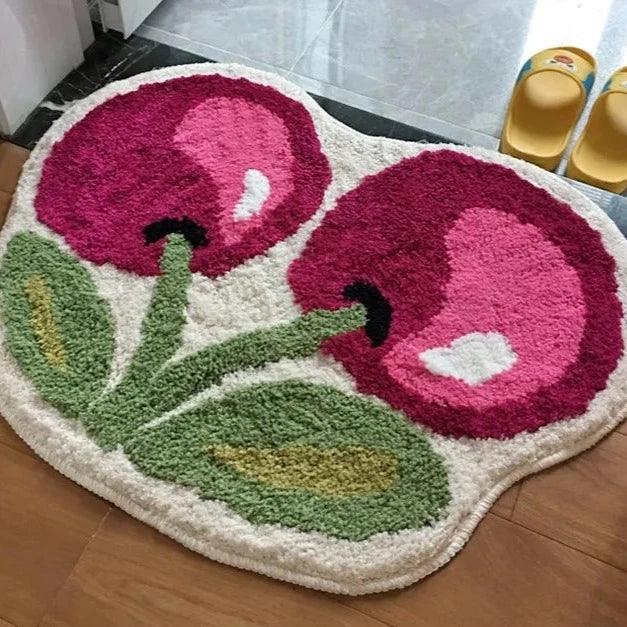 Thermabuild | Soft Non-Slip Cherry Bath Mat with High Absorbency