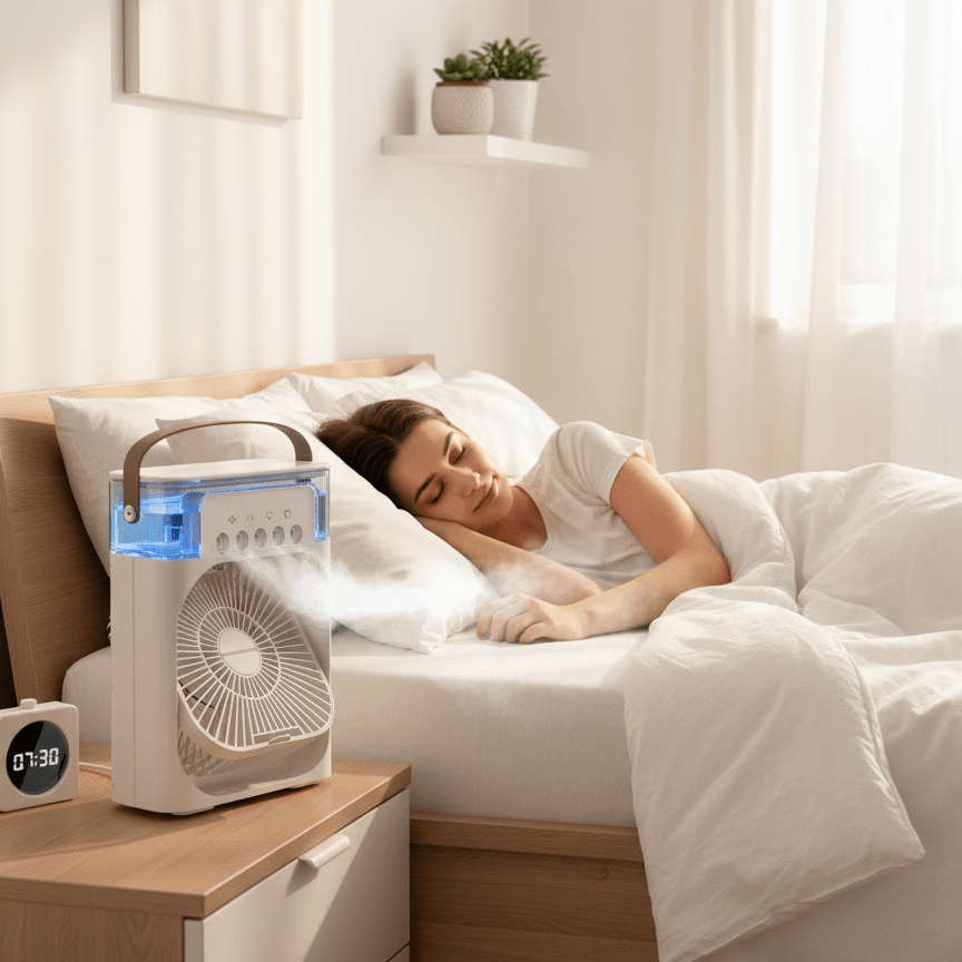 Thermabuild | Compact – Desktop Evaporative Mini Cooler for Personal Spot Relief