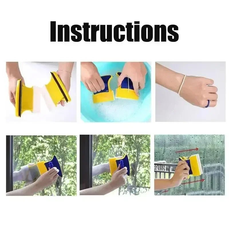 Thermabuild | Magnetic Double-Sided Glass Cleaner with 1.2M Safety Rope