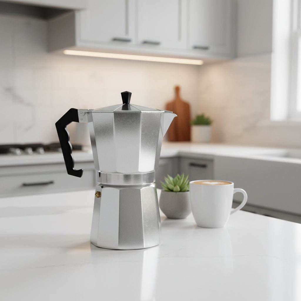 Thermabuild | Traditional Italian Aluminum Espresso Maker for Full-Bodied Coffee