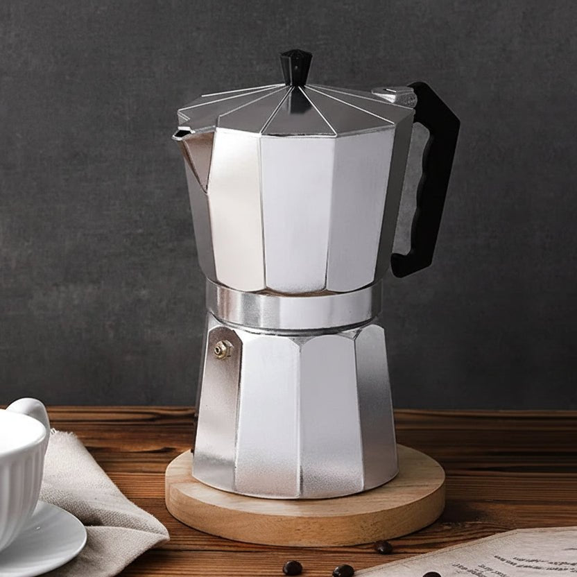 Thermabuild | Traditional Italian Aluminum Espresso Maker for Full-Bodied Coffee