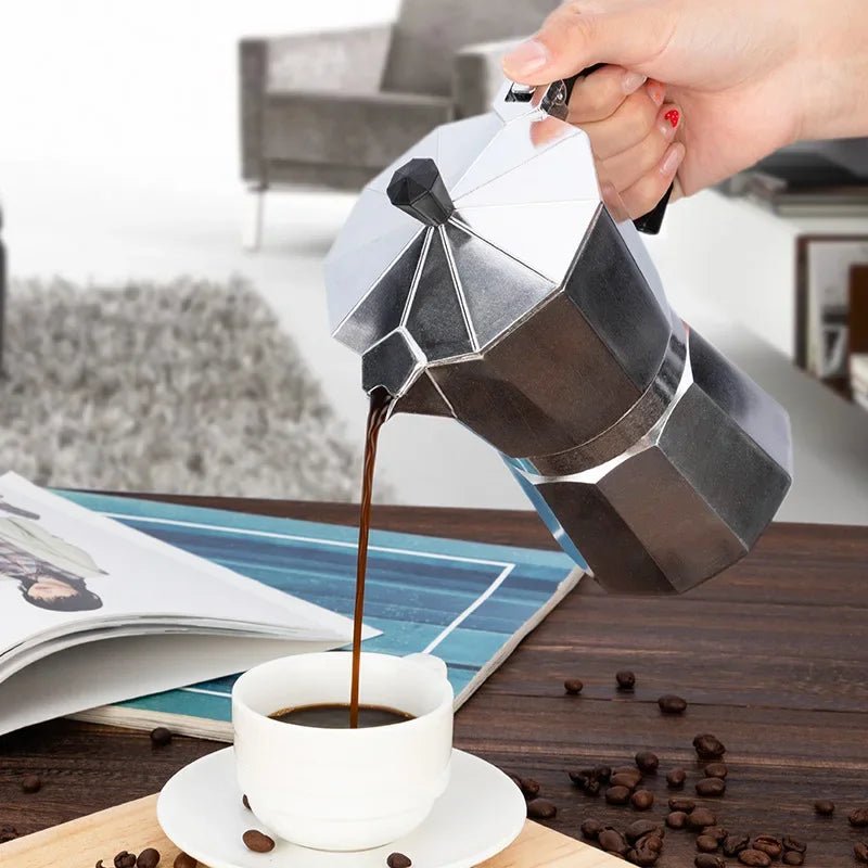Thermabuild | Traditional Italian Aluminum Espresso Maker for Full-Bodied Coffee