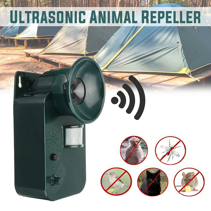 Thermabuild | 5000sqft 9v Dc Ultra Sonic Cordless Pest Animal Repeller Outdoor Safely Repel Various Animal
