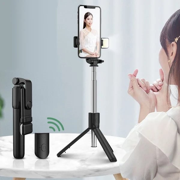 Thermabuild | 6 In 1 Wireless Bluetooth Selfie Stick With Fill Light