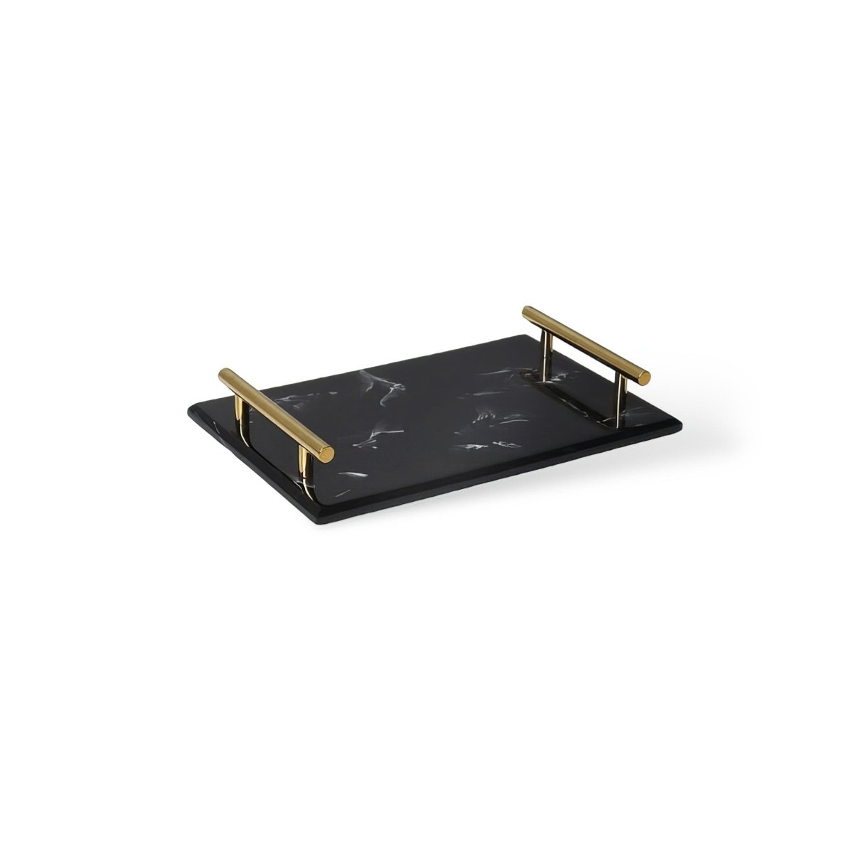 Thermabuild | Elegant Black Marble Accent Tray for Luxury Bathroom Decor